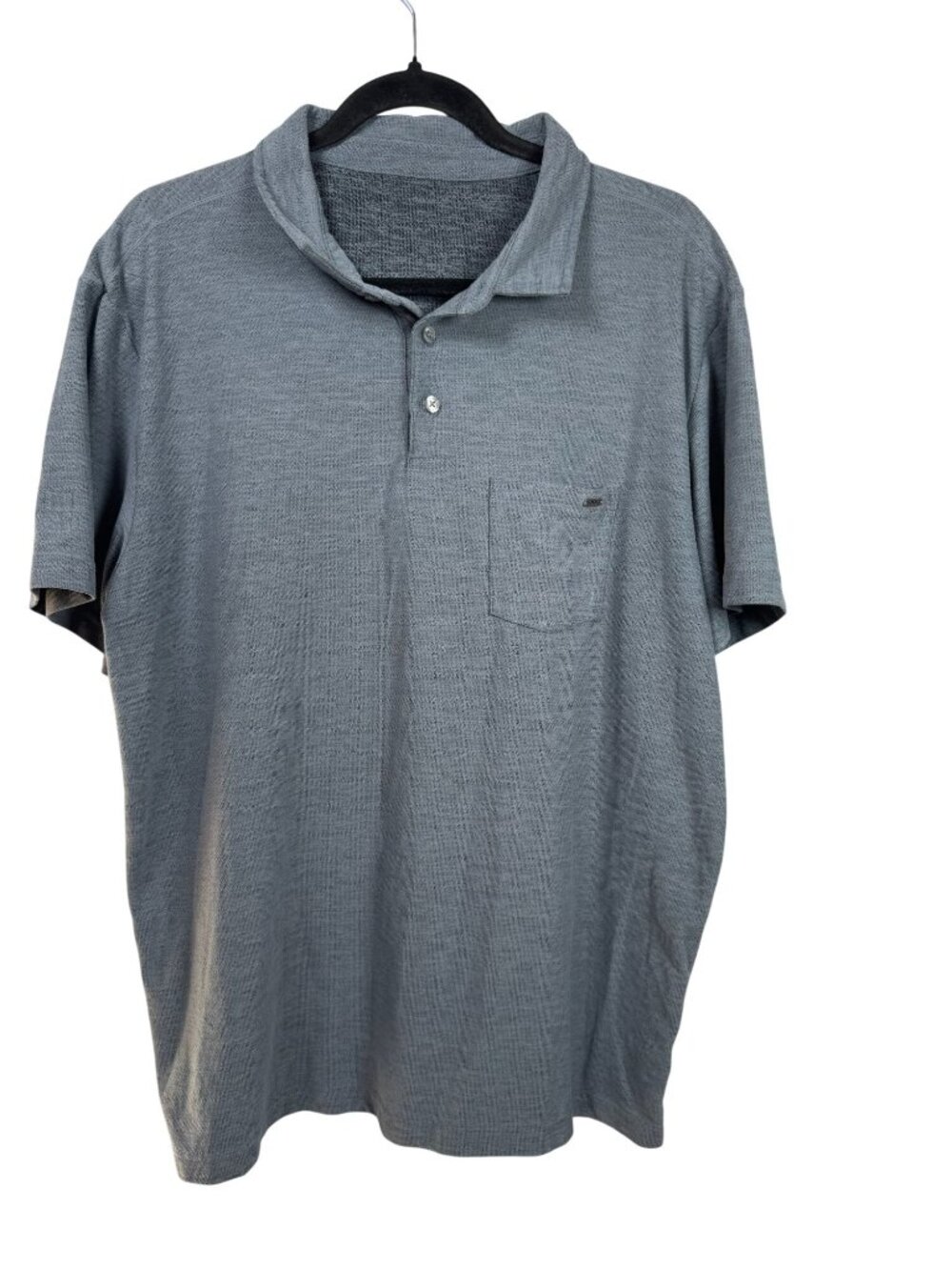 Vuori Mens Heathered Gray Short Sleeve Ace Polo Shirt size XL Performance Golf